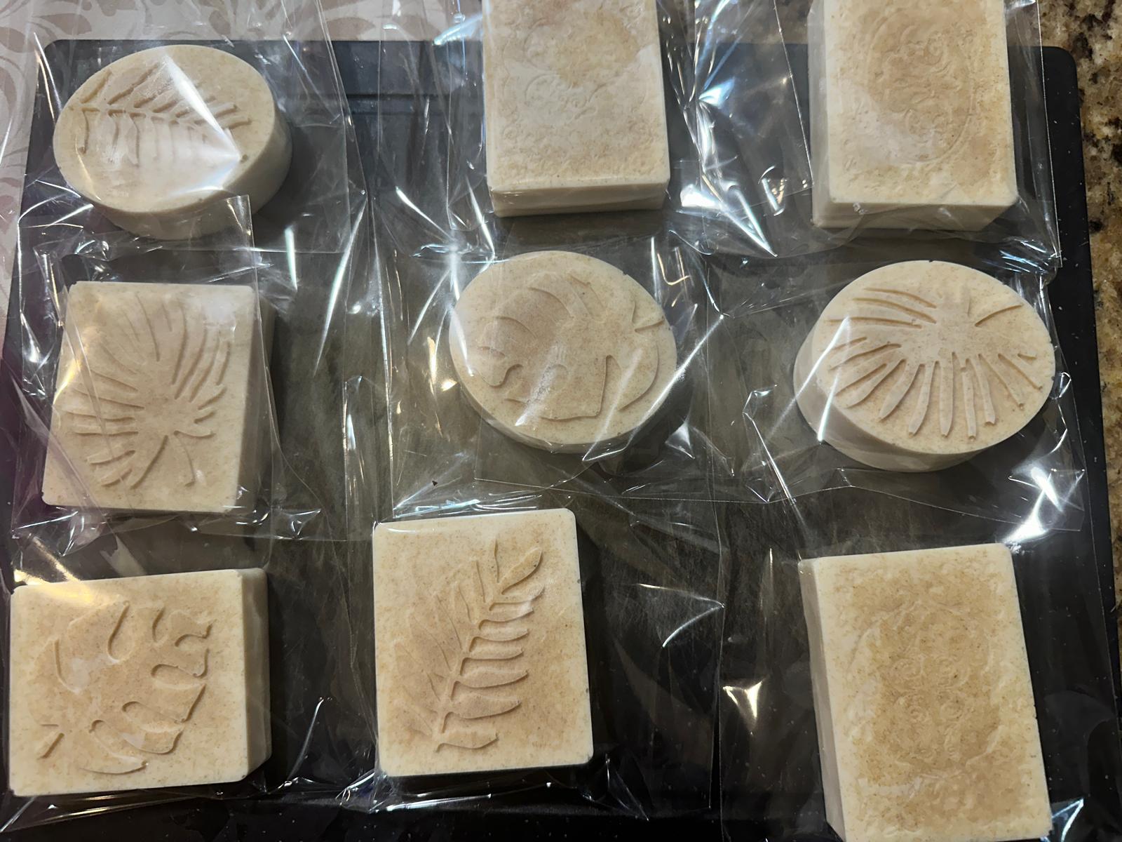 Organic Goodness handmade soaps in decorative natural shapes